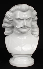 Herend Porcelain Blanc de Chine Bust of Ferenc (Francis) Rakoczi