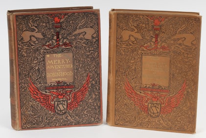 The Merry Adventures of Robin Hood, Howard Pyle, Two Books, Scribner's 1903, 1923