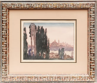 Yoshijiro Urushibara (Japanese, 1888-1953) The Golden Horn, Woodblock Print