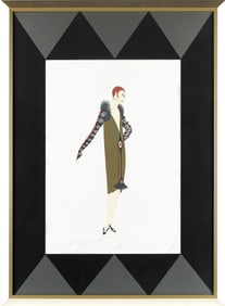 Erte (French, 1892-1990) Manhattan Mary II, Signed Serigraph