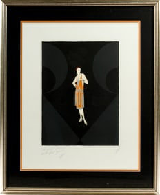 Erte (French, 1892-1990) Manhattan Mary I, Signed Serigraph