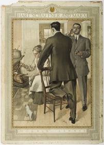 Hart Schaffner & Marx Art Deco Men's Suits Advertising Poster, 1909