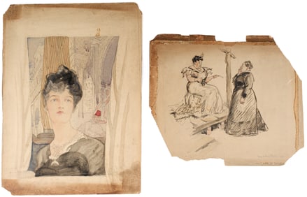 May Wilson Preston, Saturday Evening Post Illustration Drawing, An Accidental Plutocrat