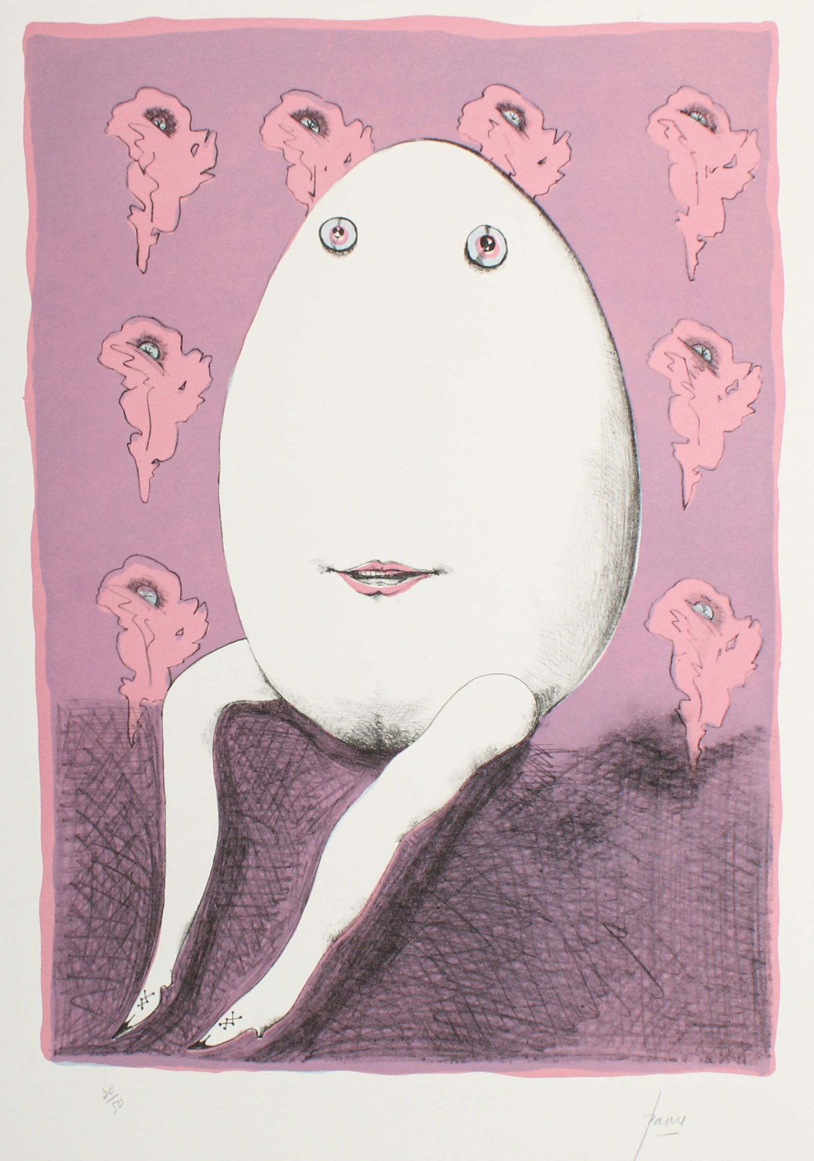 Peter Paone (American, B. 1936) Humpty Dumpty, Lithograph (1 of 3)