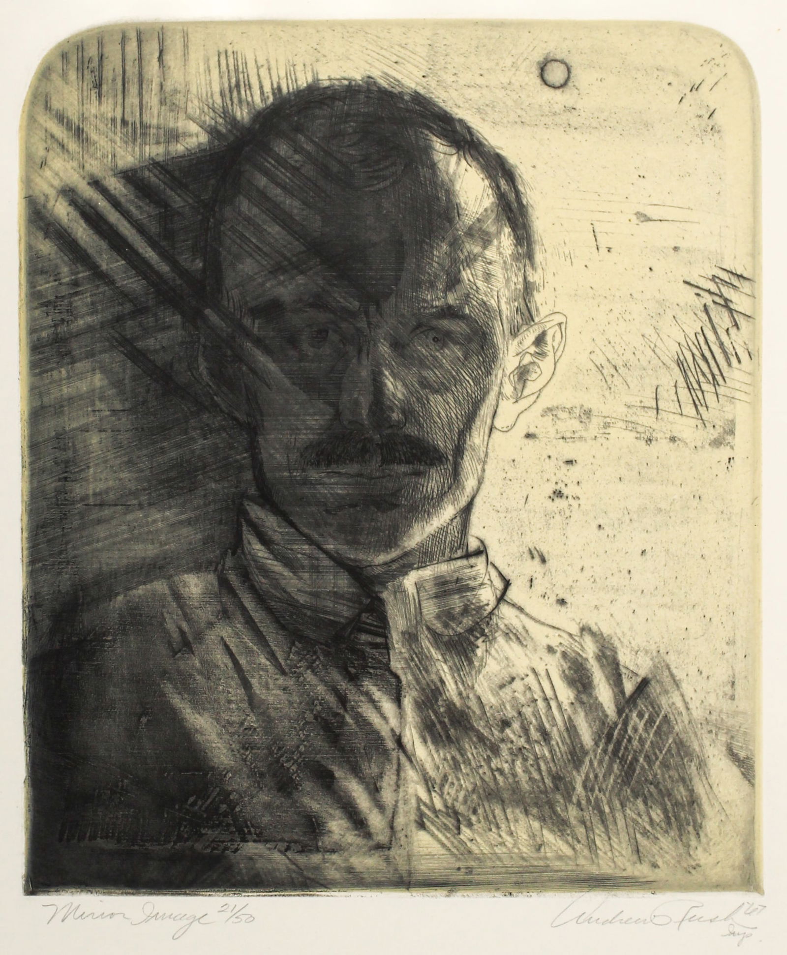 Andrew Rush (American, B. 1931) Mirror Image, Etching (1 of 3)