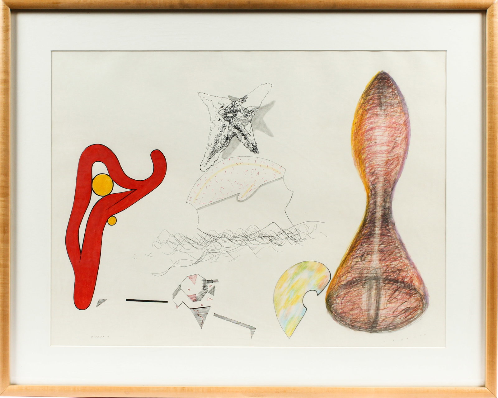 Rodger LaPelle (American, 1936-2020) Pooof 8, Mixed Media Drawing (1 of 6)