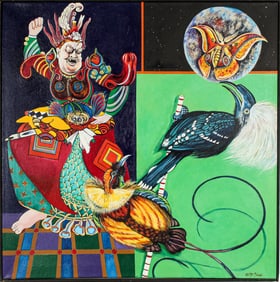 Christine McGinnis (American, 1937-2019) Flash Back, Acrylic on Canvas Painting