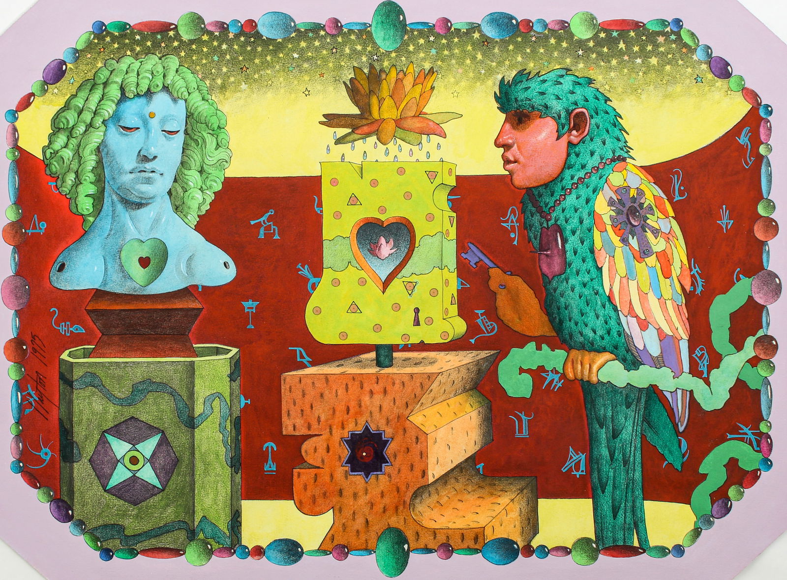 Clayton Anderson (American, B. 1943) The Coven, Mixed Media Painting (1 of 4)