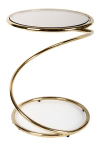 Leon Rosen for Pace Brass Spiral / Spring Side Table