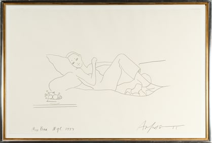 Carl Apfelschnitt (American, 1948 - 1990) Miss Kerr, Signed Drawing, NYC 1977