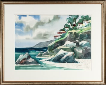 Roger Armstrong, NWS (American, 1917-2007) Coastal Scene, Watercolor