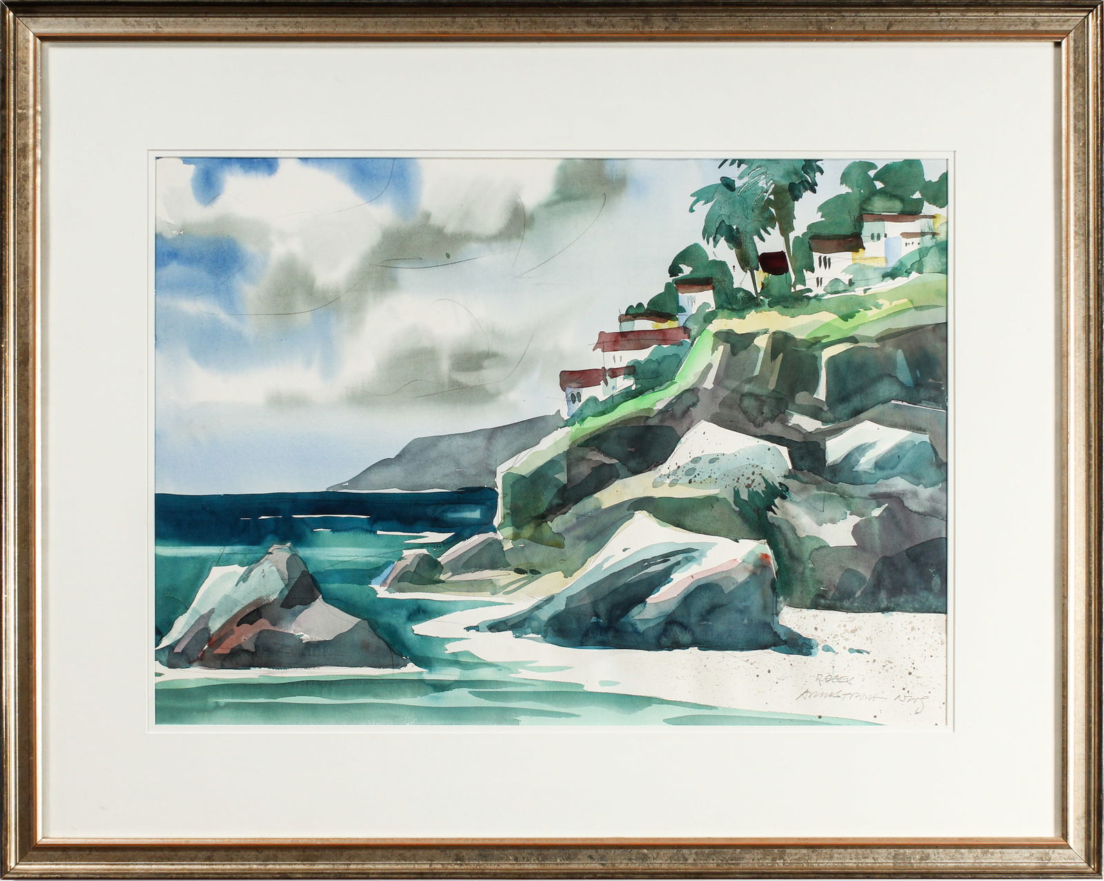 Roger Armstrong, NWS (American, 1917-2007) Coastal Scene, Watercolor (1 of 4)