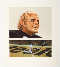 6 Vintage Sports Lithographs: Football Soccer Tennis / Merv Corning, Jim Jonson, Allan Mardon