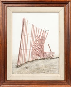 Richard Sparre (American, 1936-2008) Weather Worn, Oil on Masonite Painting