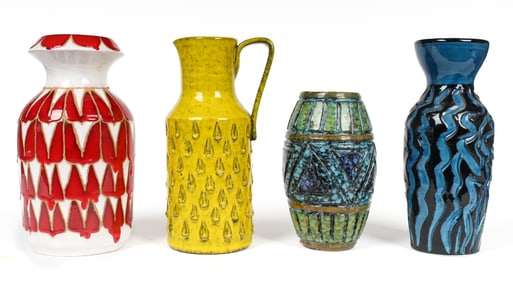 Mid Century Italian Art Pottery Vessels, Fratelli Fanciullaci, Raymor, etc.