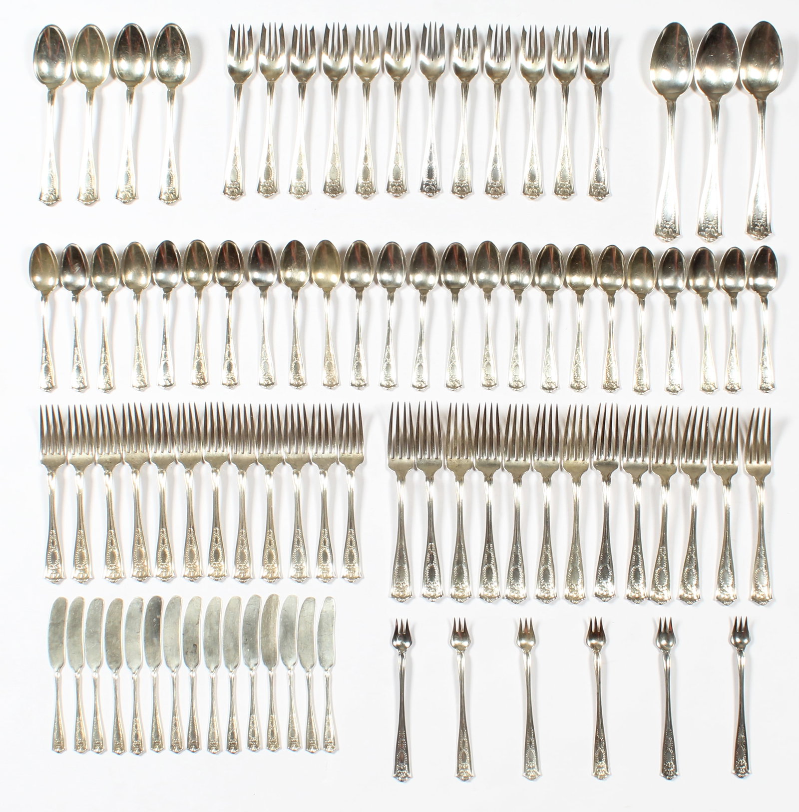 Tiffany Winthrop Sterling Silver Partial Flatware Service, 85 Pcs (1 of 5)