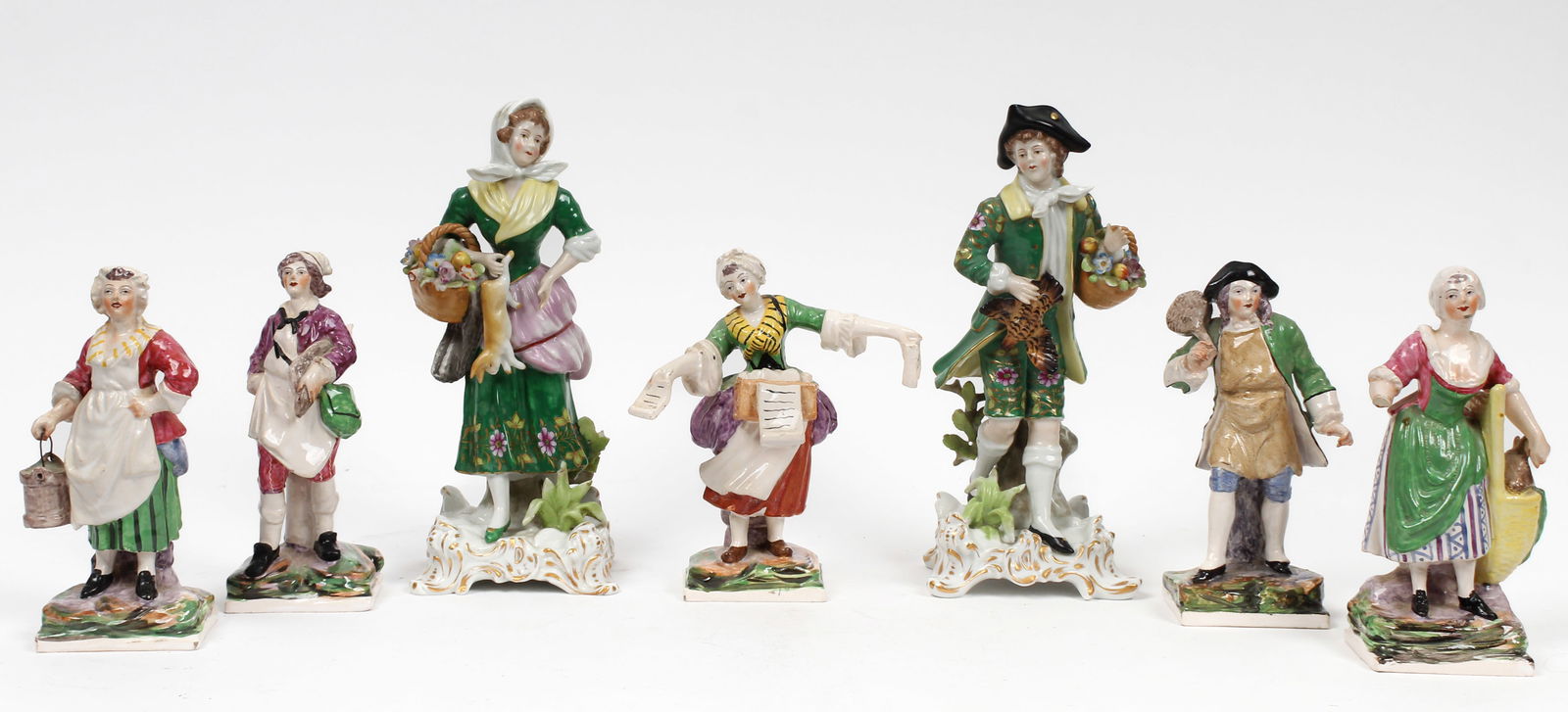 Possibly Niderviller, French Tin Glazed Figurines, Two German Porcelain Figurines (1 of 10)