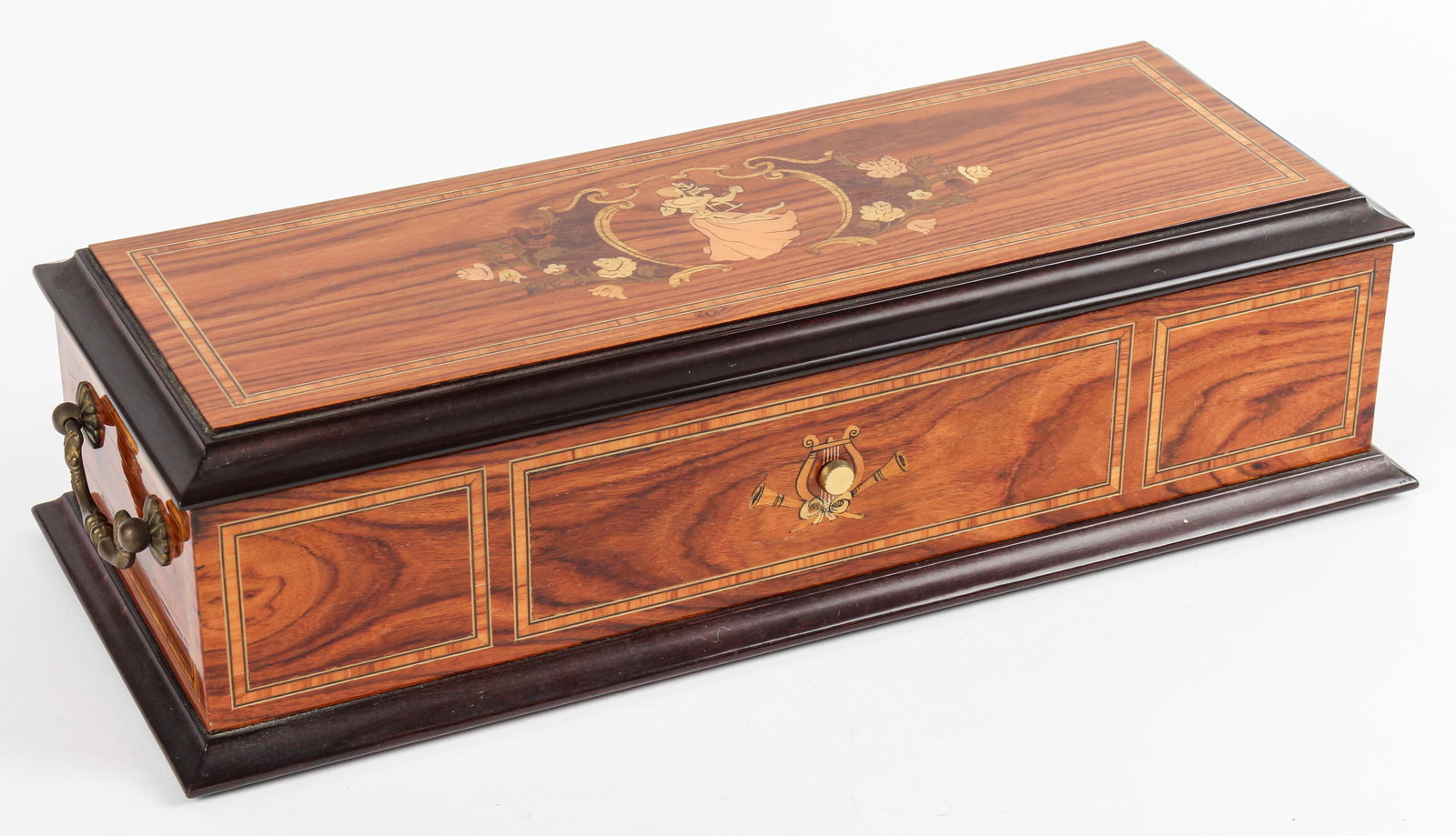 Johann Strauss 'Waltzes of Old Vienna' Swiss Inlaid Wood Music Box, The Franklin Mint, 1985 (1 of 6)