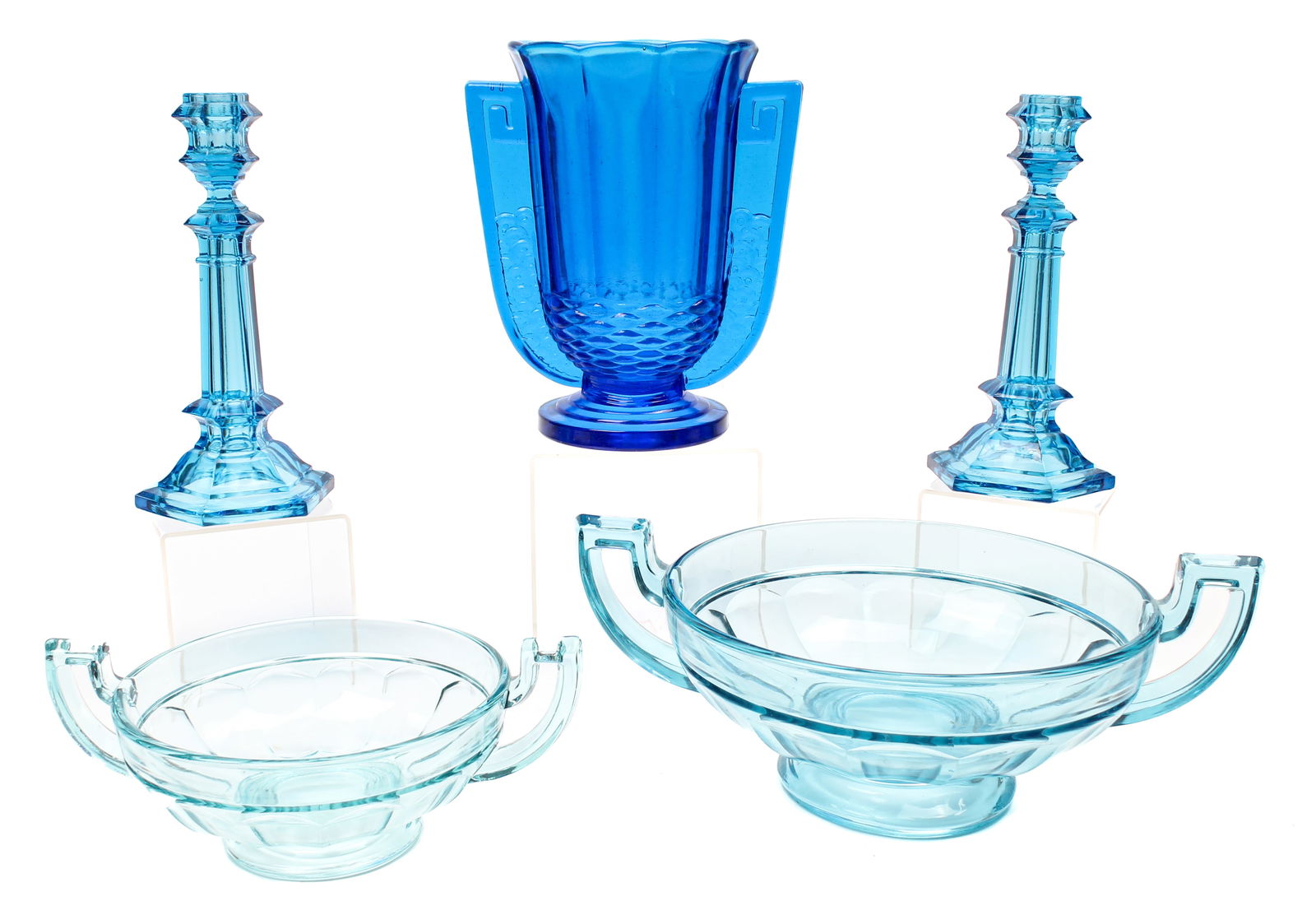 Blue Art Deco Val St. Lambert Art Glass (1 of 3)