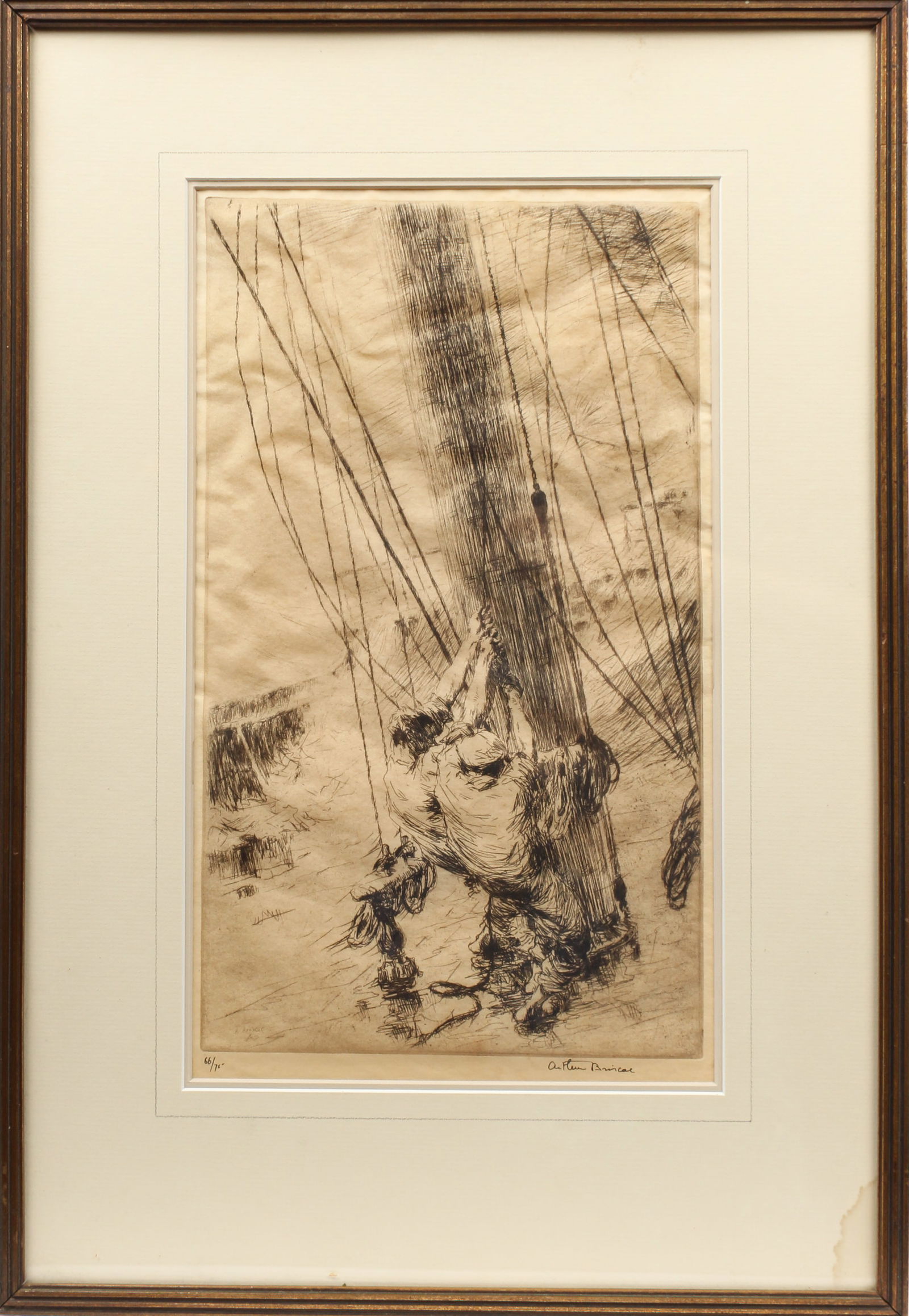 Arthur J. T. Briscoe (British 1873-1943) Clewlines and Buntlines, Signed Etching (1 of 7)