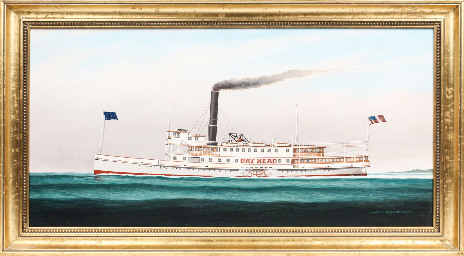 Scott Cameron (American / DE, B. 1946) Steamboat Gay Head, Oil Painting, Nantucket Interest (1 of 7)