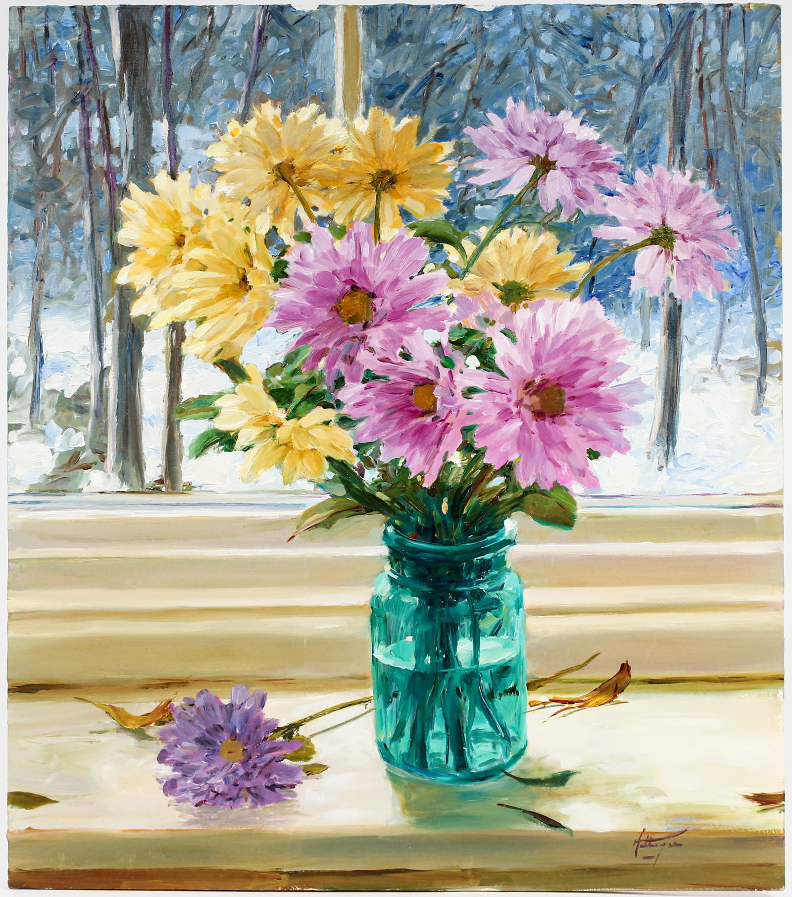 David Hettinger (American, B. 1946) Hope of Spring, Oil on Panel Painting (1 of 5)