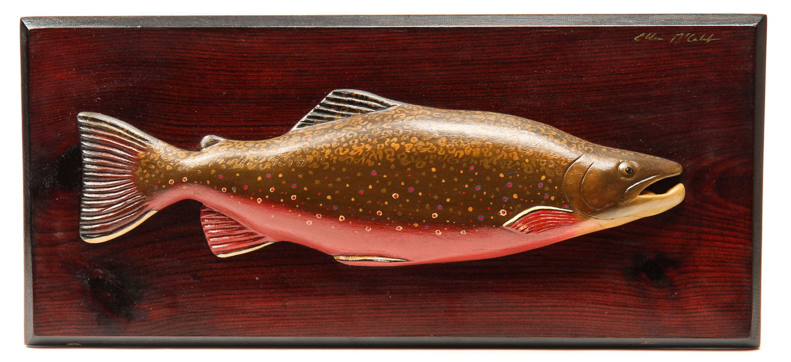 Ellen McCaleb Brook Trout Trophy Fish Carving / Plaque (1 of 5)