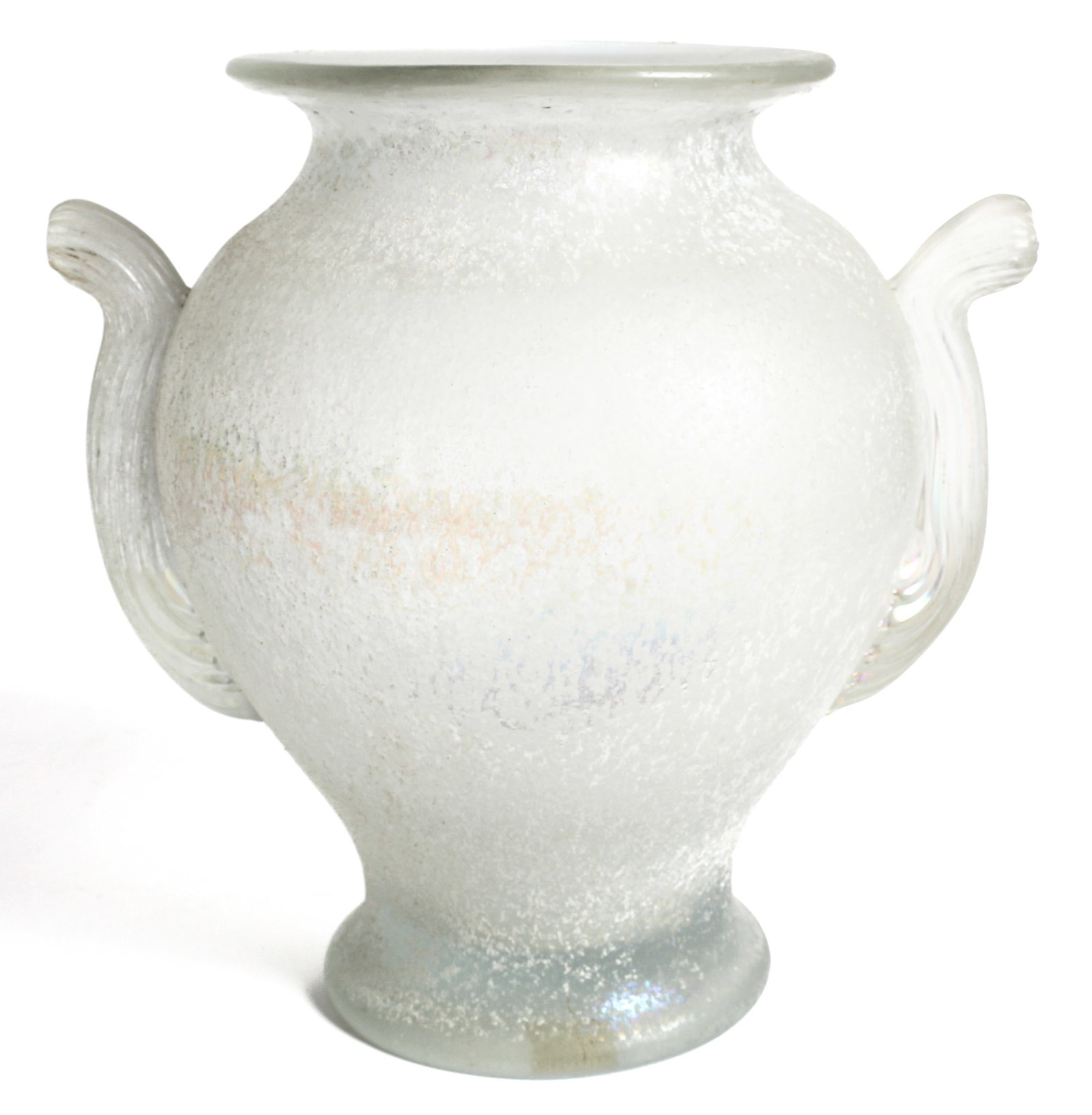 Large Murano Urn Form Scavo Art Glass Vase (1 of 4)
