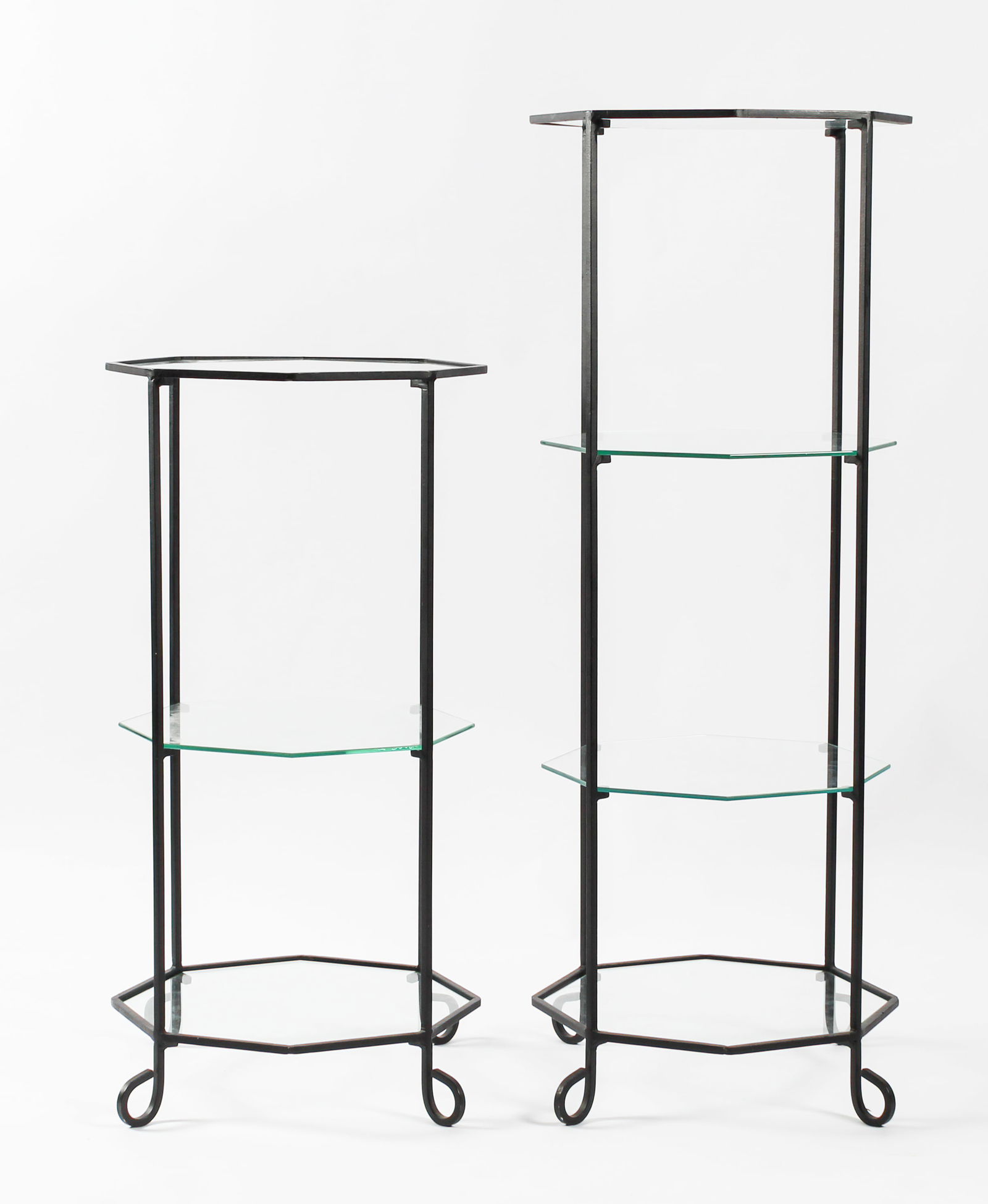 Contemporary Octagonal Iron Display Shelves (1 of 3)