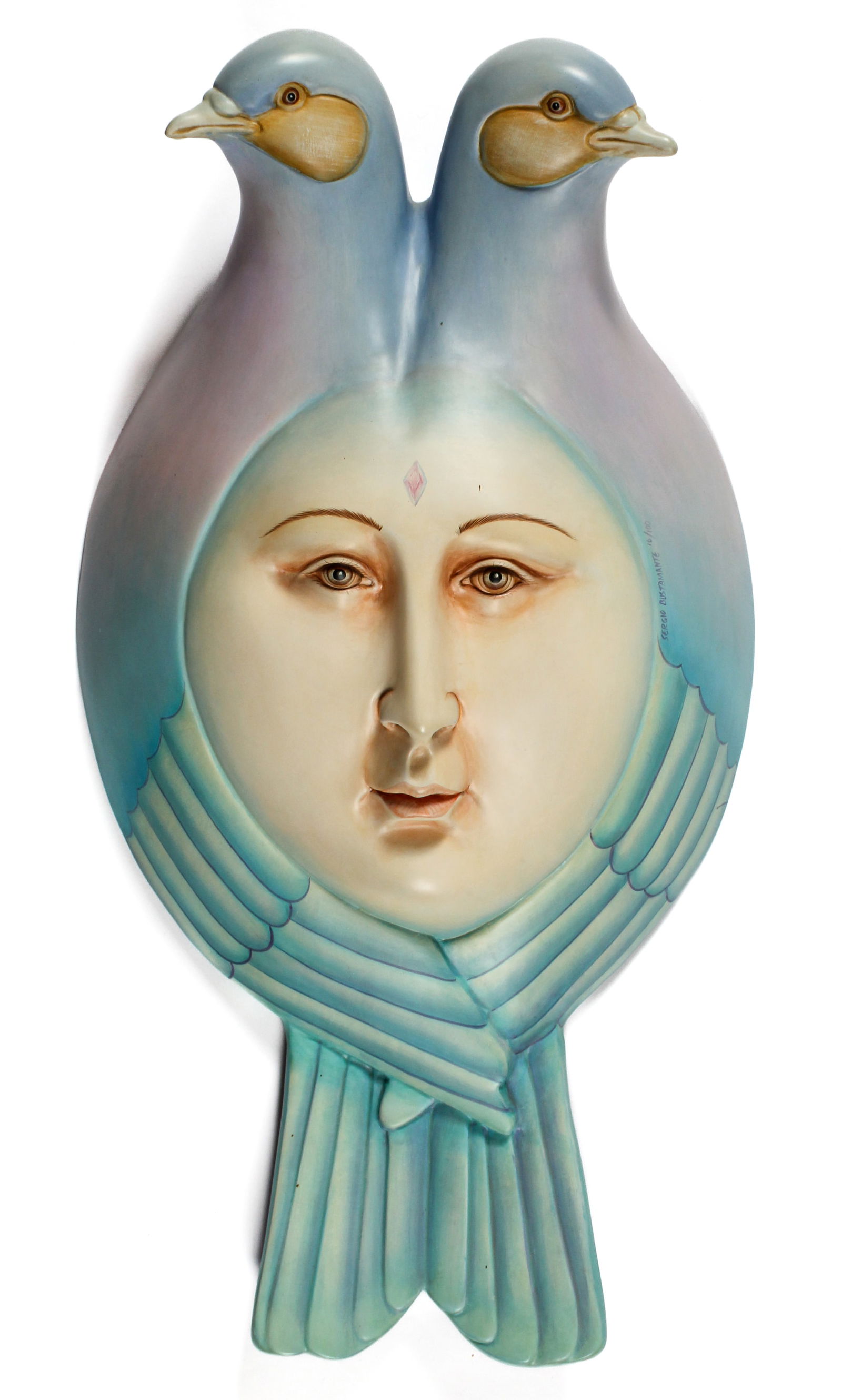 Sergio Bustamante (Mexican, B. 1949) Large Face Sculpture, Signed (1 of 5)