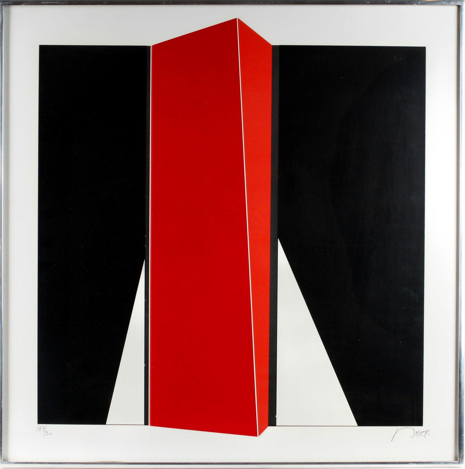 Jean Baier (Swiss, 1932-1999) Geometric Abstract Serigraph, Mid Century (1 of 6)