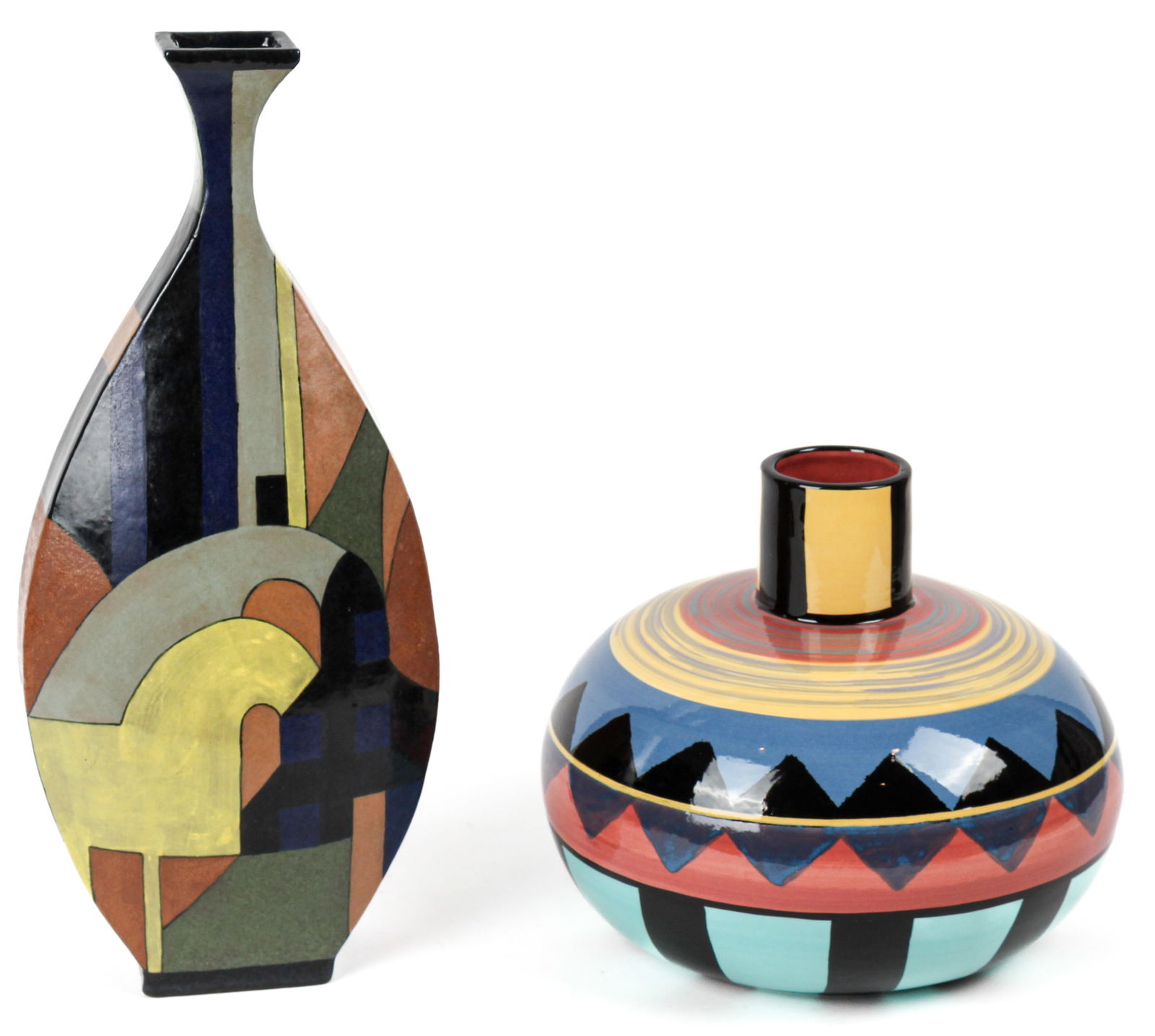 Philip Garnick, Vohann California, Two Post Modern Studio Art Pottery Vessels (1 of 5)