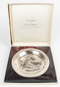 Franklin Mint Goldfinch Sterling Silver Plate, National Audubon Society