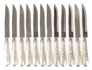 Tiffany Audubon Sterling Silver Steak Knives