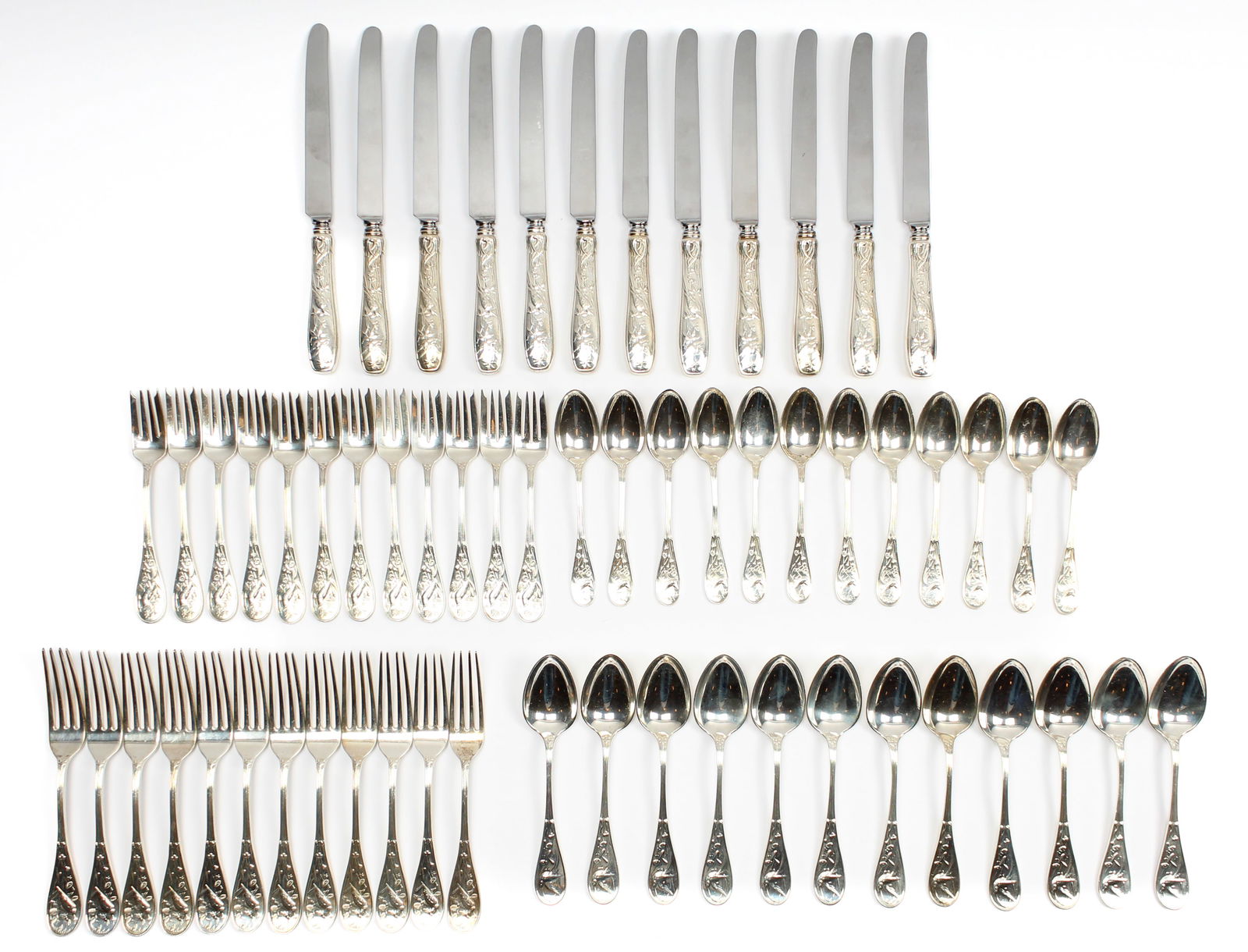 Tiffany Audubon 60 Piece Sterling Silver Service for Twelve (1 of 5)