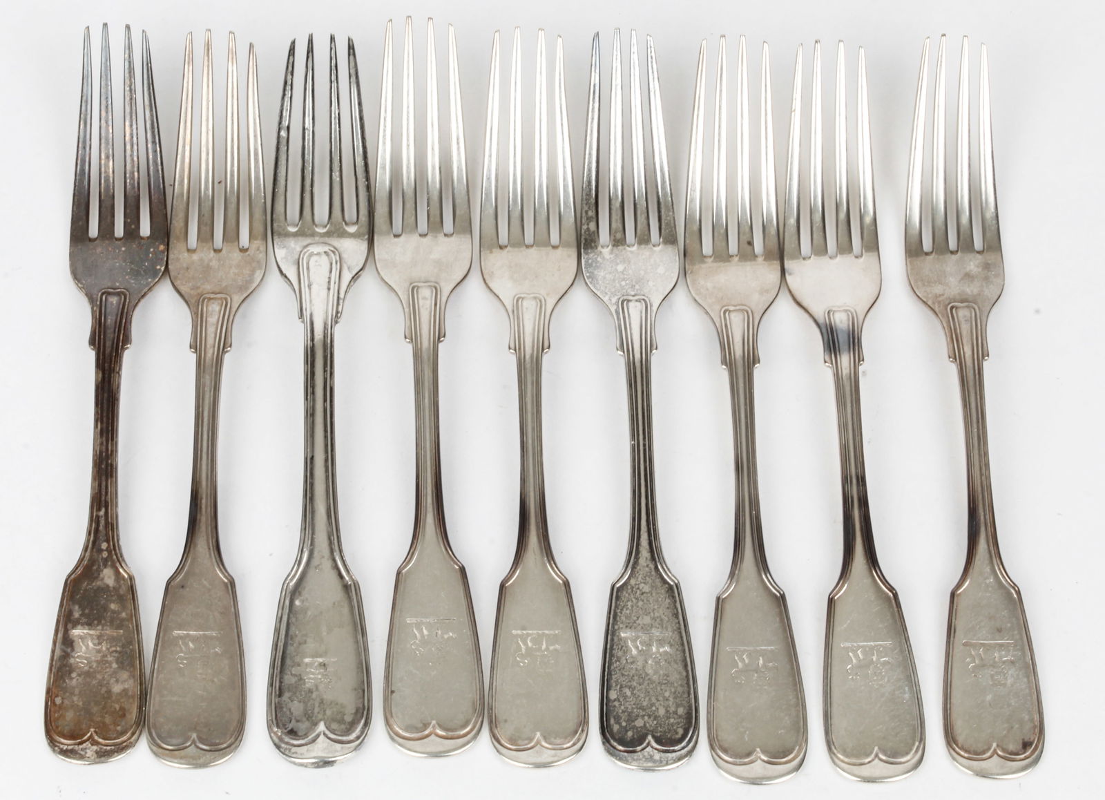 Andrew Ellicott Warner Baltimore Coin Silver Forks, Fiddle Thread (1 of 3)