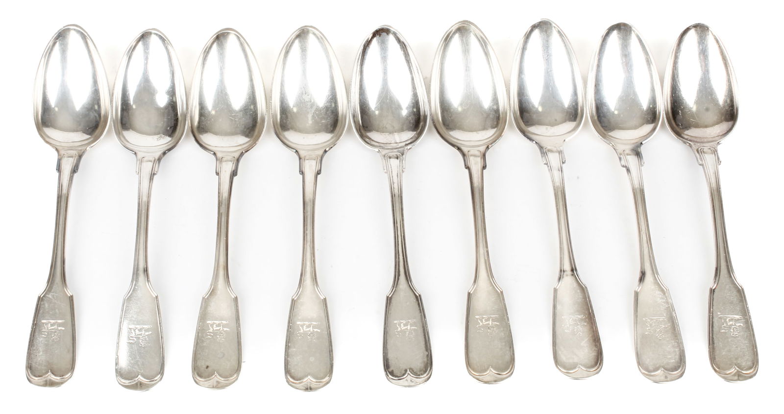 Andrew Ellicott Warner Baltimore Coin Silver Spoons, Fiddle Thread (1 of 3)