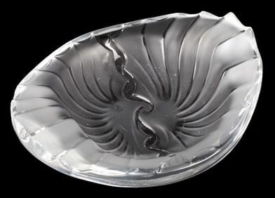 Lalique Crystal Nancy Cendrier Art Glass Ashtray / Bowl