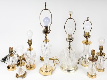 Waterford Crystal Table Lamps, Kilkenny, Carina Etc.