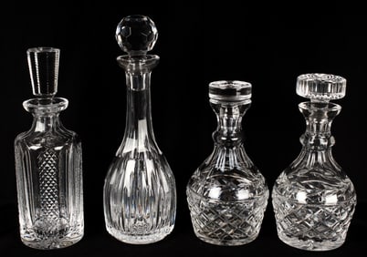 Waterford Crystal Decanters, Carina, Hibernia, Glandore