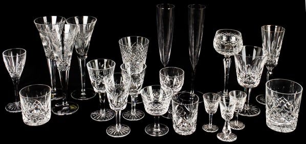 Assorted Waterford Crystal Stemware and Glasses