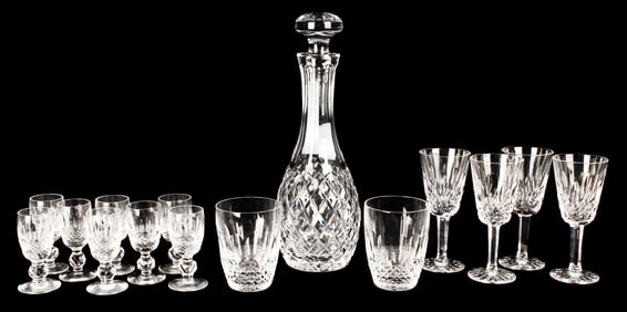 Waterford Crystal Comeragh Decanter & Tumblers, 8 Colleen Cordials, Lismore
