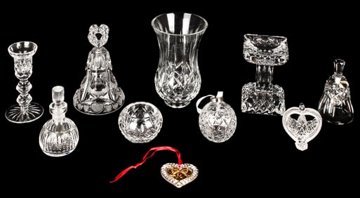 Waterford Crystal Bells, Ornaments, Candle Holders Etc.