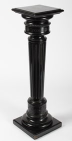 19th Century Renaissance Revival Carved Ebonized Pedestal