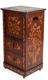 Antique Dutch Marquetry Cabinet, Floral / Foliate Inlay