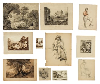 Continental School Drawings, 19th & Early 20th Century