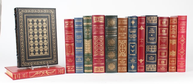 The Franklin Library, 20th Century Literature Books, Lewis, Faulkner, Hemingway, Wouk, Steinbeck