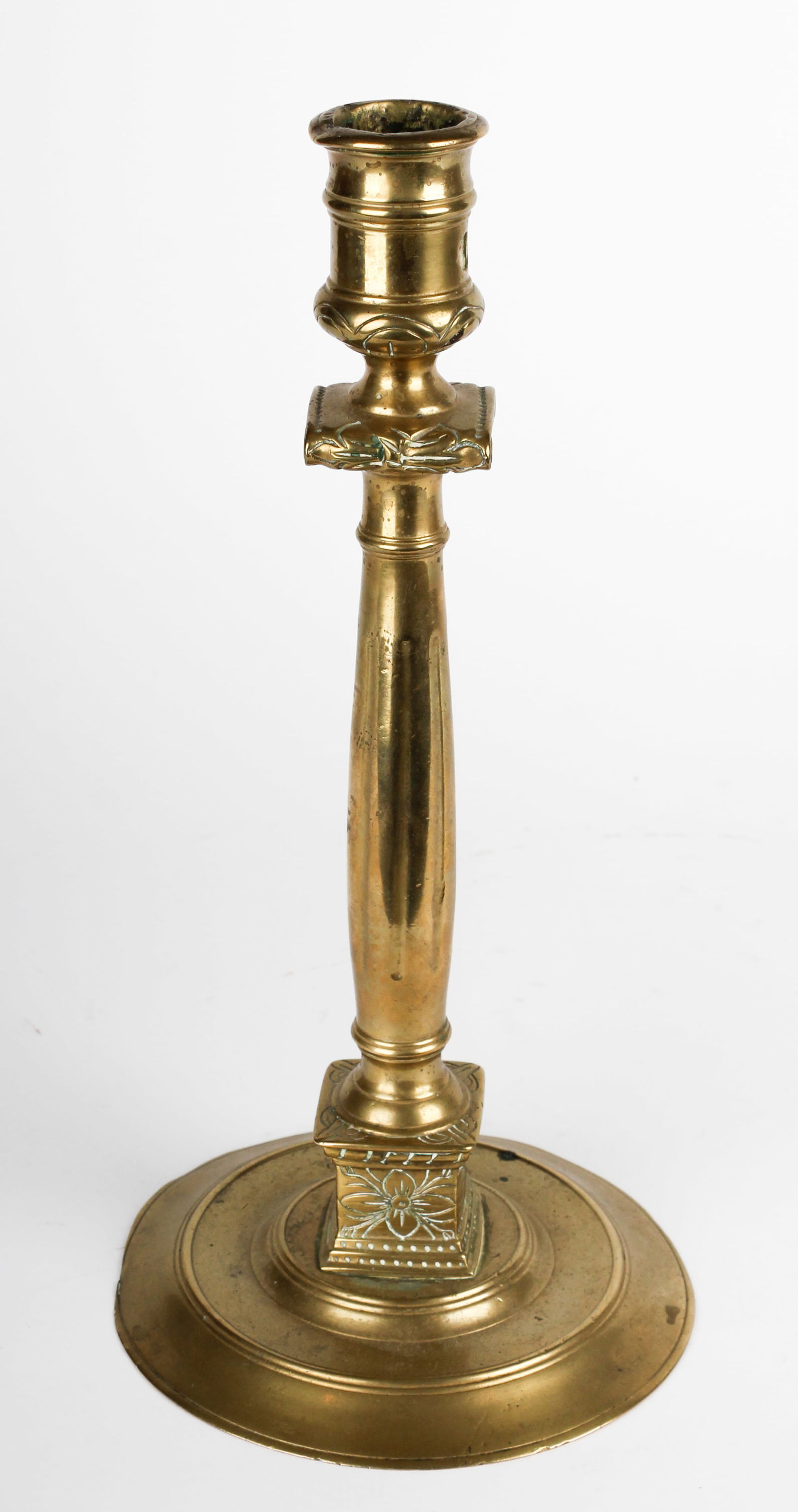 16th / 17th Century French Brass Column Candlestick (1 of 5)