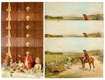 Nine Original Pears Soap Chromolithographs, The Toast, Where Are You Going To, My Pretty Maid?
