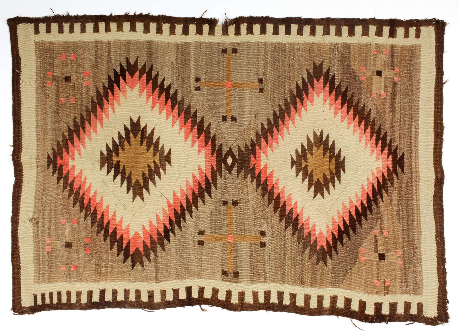 1920s Navajo Wool Rug / Blanket, 4.8' x 3.4' (1 of 4)